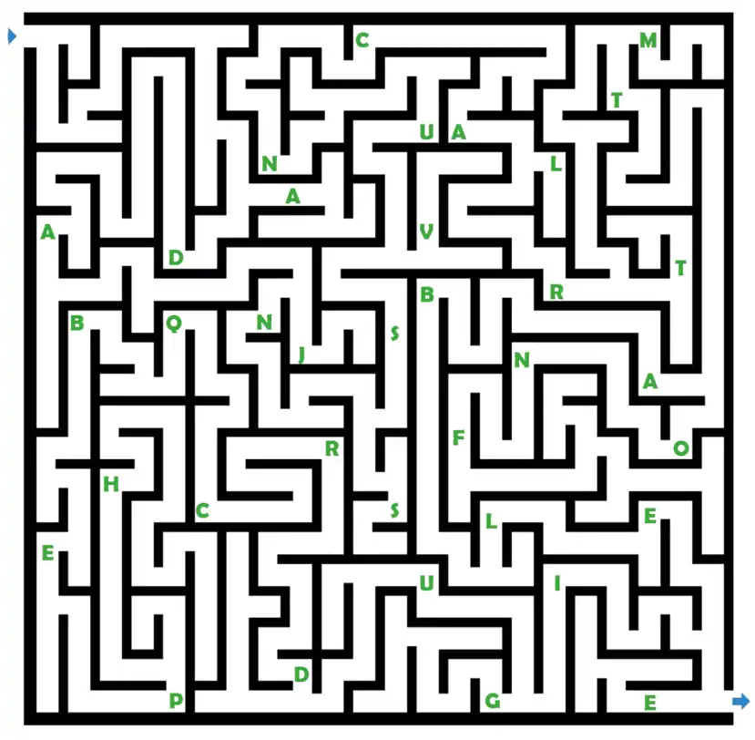 Labyrinthe à une sortie